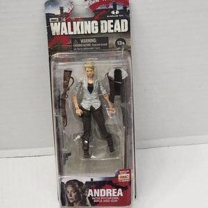 McFarlane Toys AMC The Walking Dead Series 4 ANDREA w/ Pitchfork Rifle Gun New